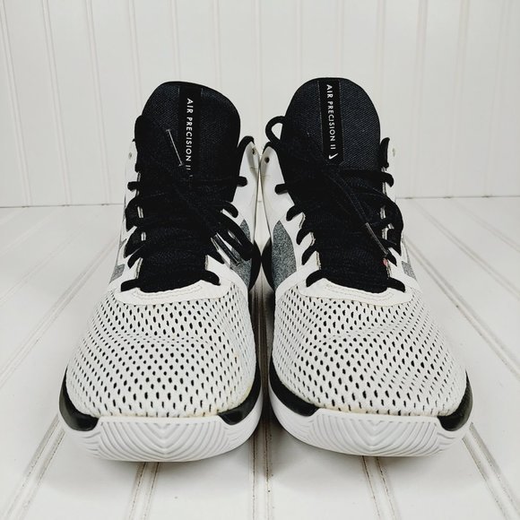 Nike Precision II Basketball Black and White Lace Up Athletic Running Shoes I302 - Picture 3 of 11